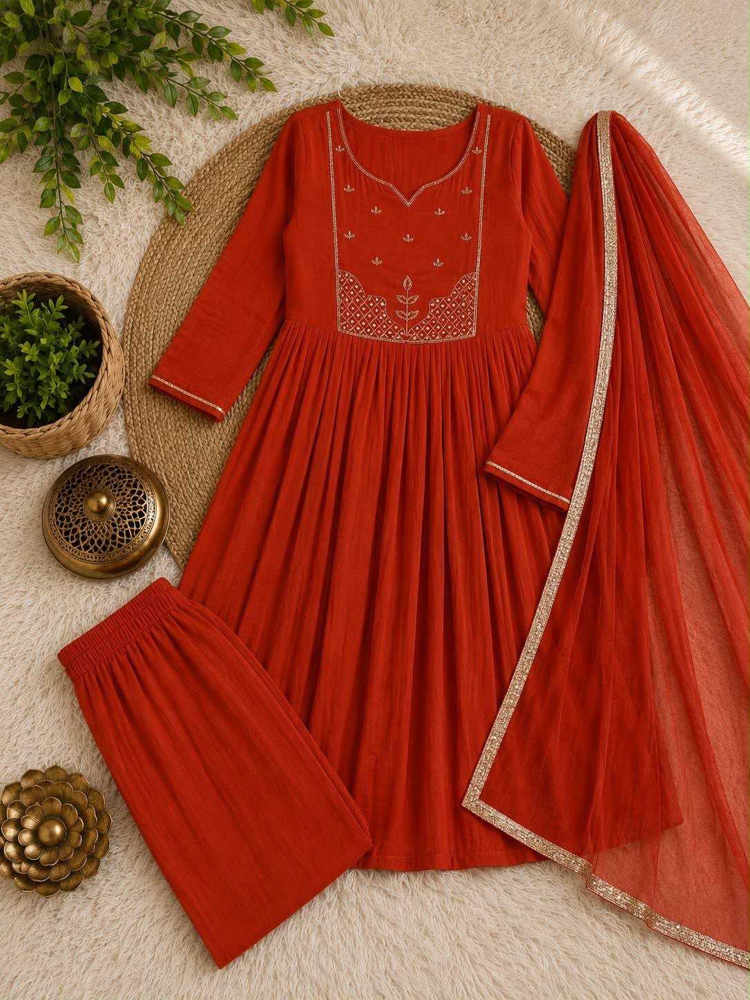 YNF Wholesale Chanderi Silk Festive Kurtis  | Surat Manufacturer