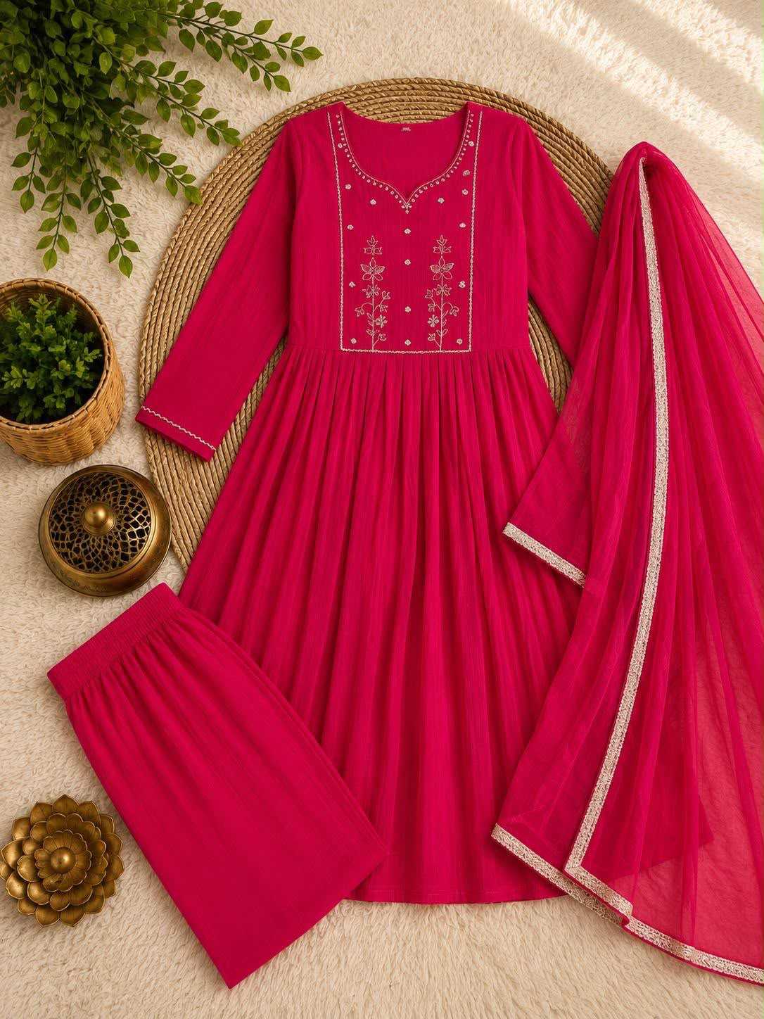 YNF Wholesale Chanderi Silk Festive Kurtis  | Surat Manufacturer
