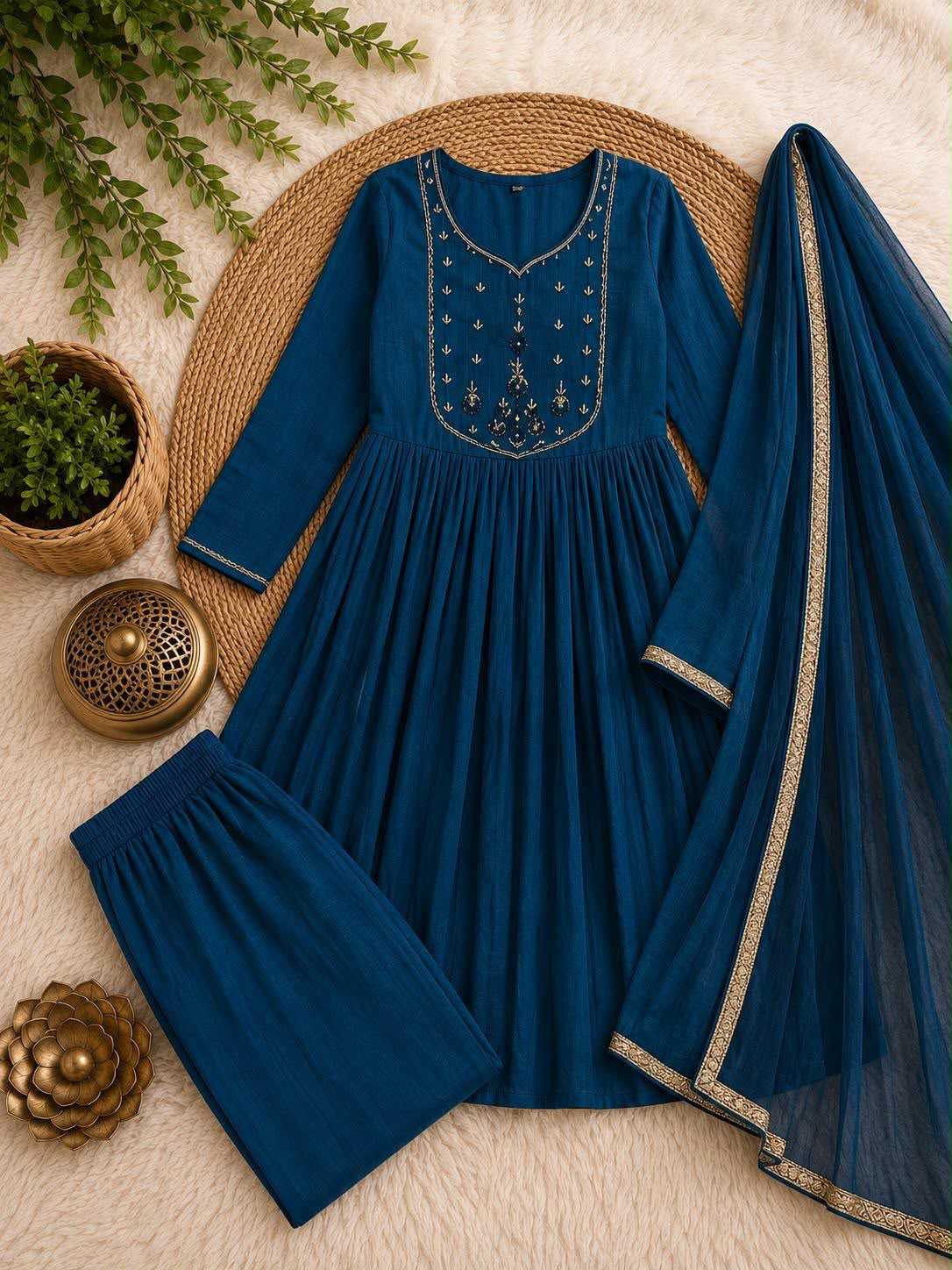 YNF Wholesale Chanderi Silk Festive Kurtis  | Surat Manufacturer