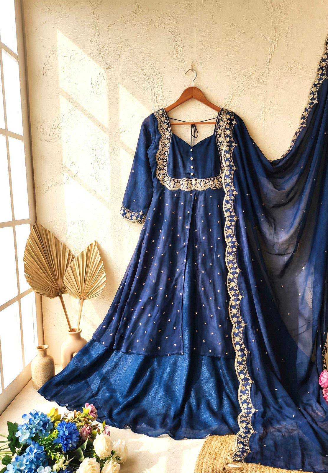 YNF Wholesale Vichitra Silk Party Gowns KESH210 Silk | Surat Manufacturer