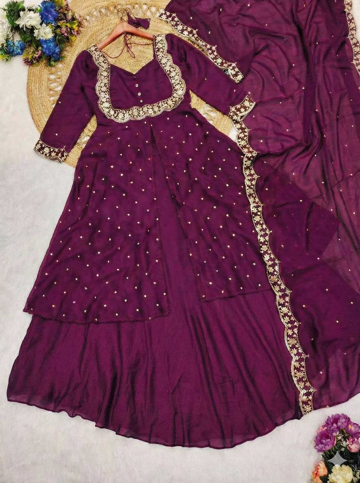 YNF Wholesale Vichitra Silk Party Gowns KESH210 Silk | Surat Manufacturer