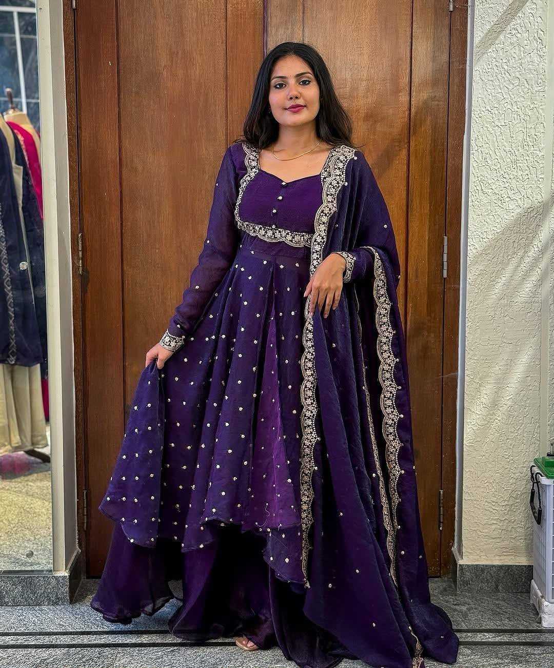 YNF Wholesale Vichitra Silk Party Gowns KESH210 Silk | Surat Manufacturer