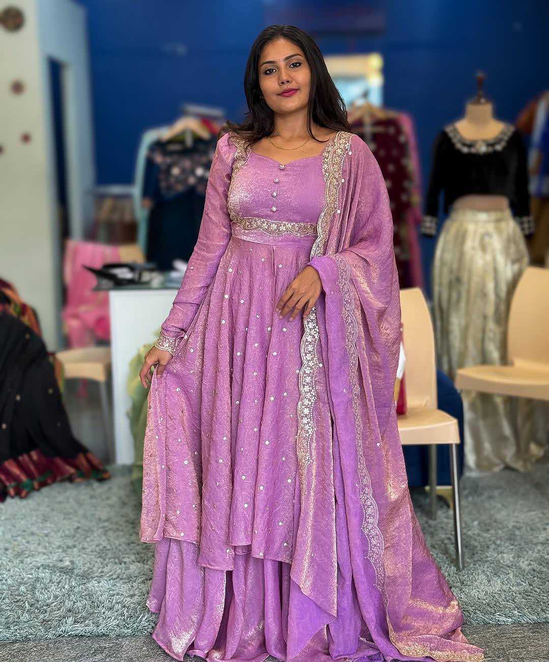 YNF Wholesale Vichitra Silk Party Gowns KESH210 Silk | Surat Manufacturer