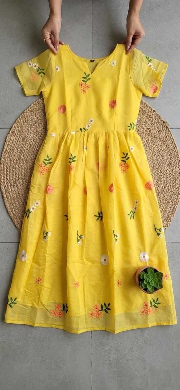 YNF Wholesale Chanderi Cotton Fancy Gowns  | Surat Manufacturer