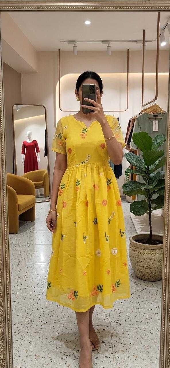 YNF Wholesale Chanderi Cotton Fancy Gowns  | Surat Manufacturer
