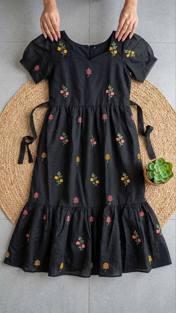 YNF Wholesale Chanderi Cotton Embroidery Gowns  | Surat Manufacturer