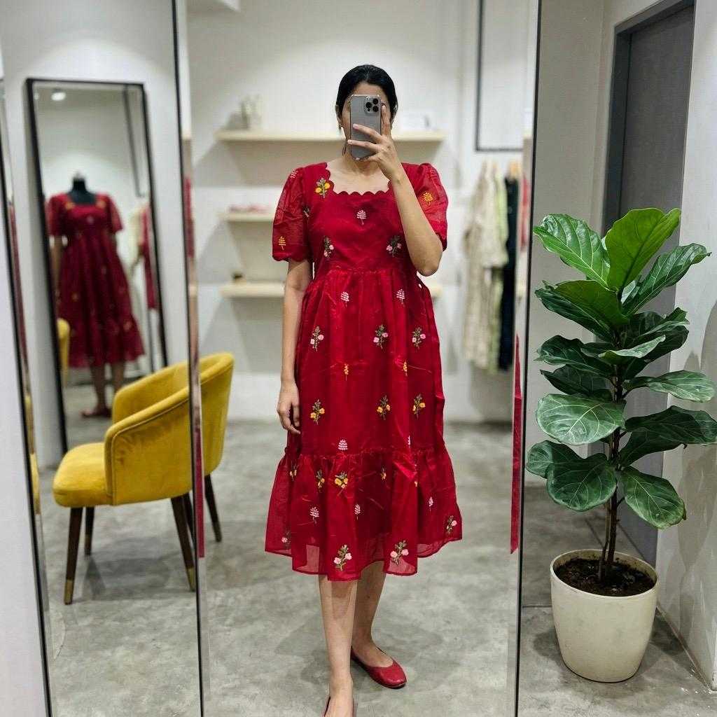 YNF Wholesale Chanderi Cotton Embroidery Gowns  | Surat Manufacturer