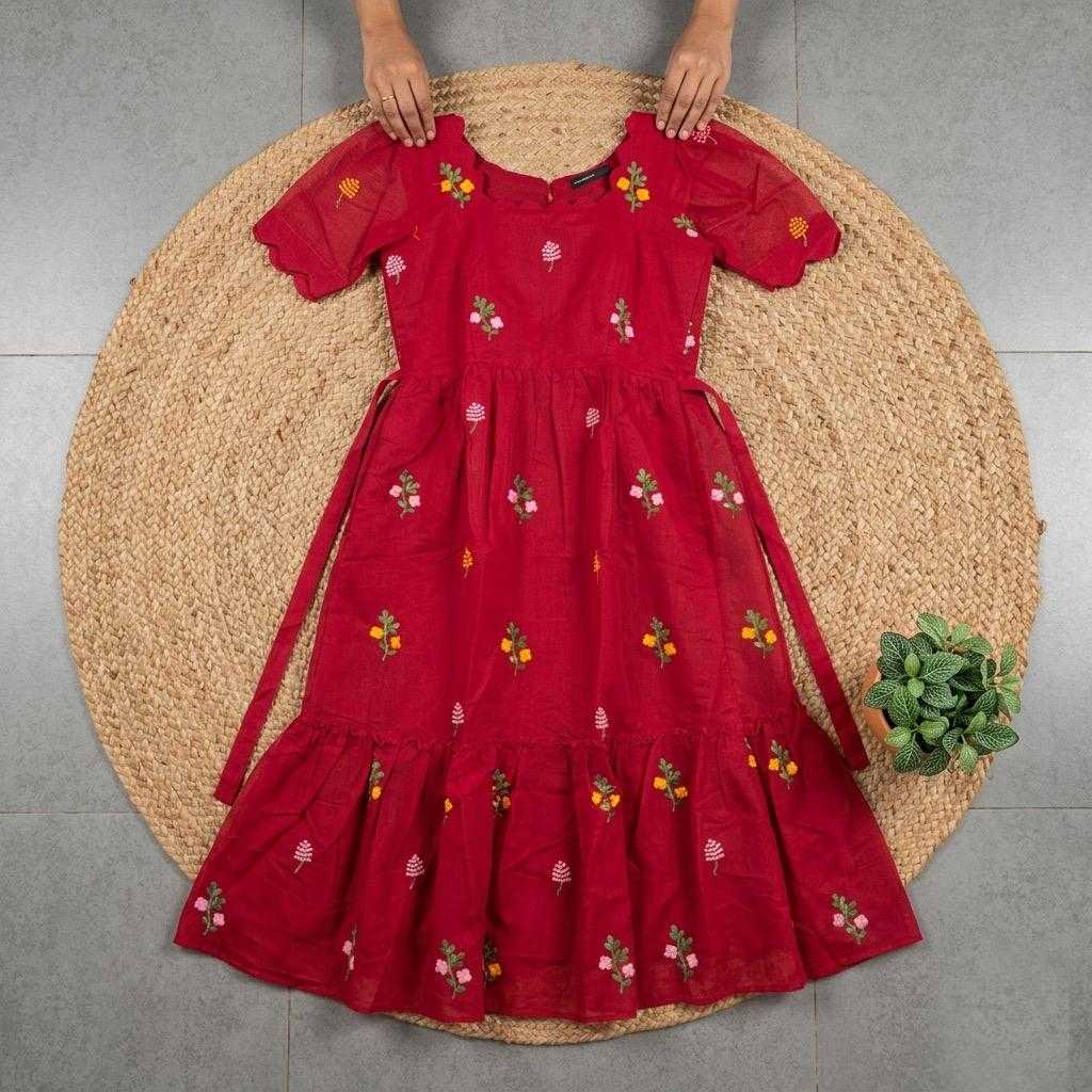 YNF Wholesale Chanderi Cotton Embroidery Gowns  | Surat Manufacturer