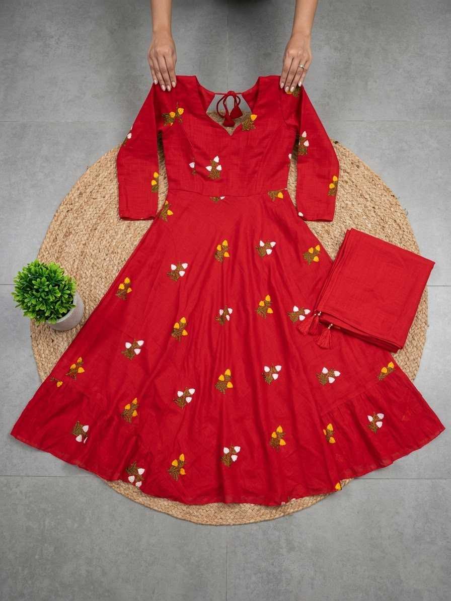 YNF Wholesale Vichitra Silk Embroidery Gowns KESH210 TISHA | Surat Manufacturer
