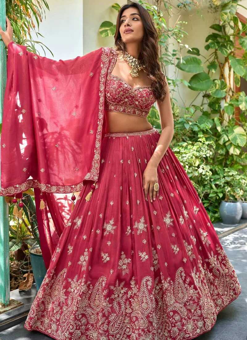 YNF Wholesale Chinon Embroidered Lehenga KESH213 318 | Surat Manufacturer