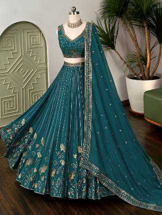 YNF Wholesale Georgette Embroidered Lehenga KESH213 347 | Surat Manufacturer