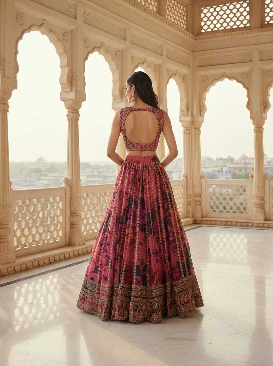 YNF Wholesale Organza Embroidered Lehenga KESH213 | Surat Manufacturer