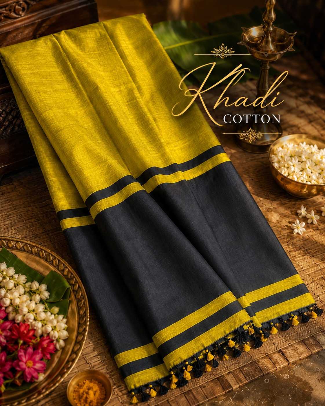 YNF Wholesale Khadi Cotton Designer Sarees  | Surat Manufacturer