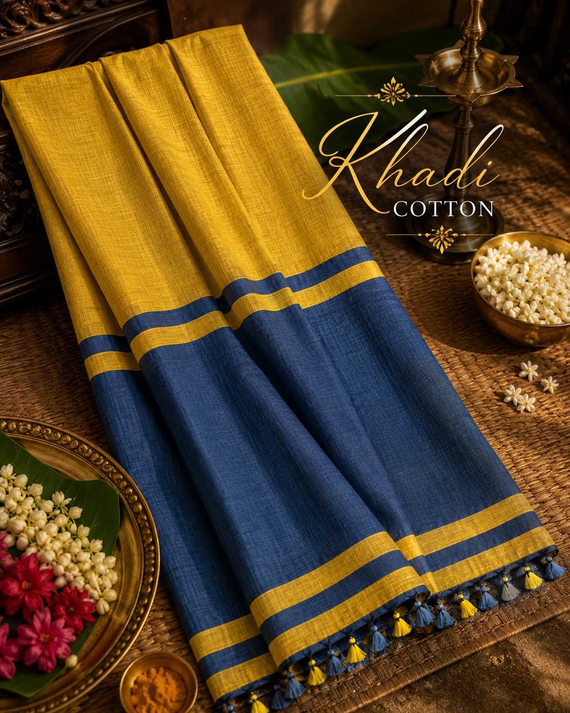 YNF Wholesale Khadi Cotton Designer Sarees  | Surat Manufacturer