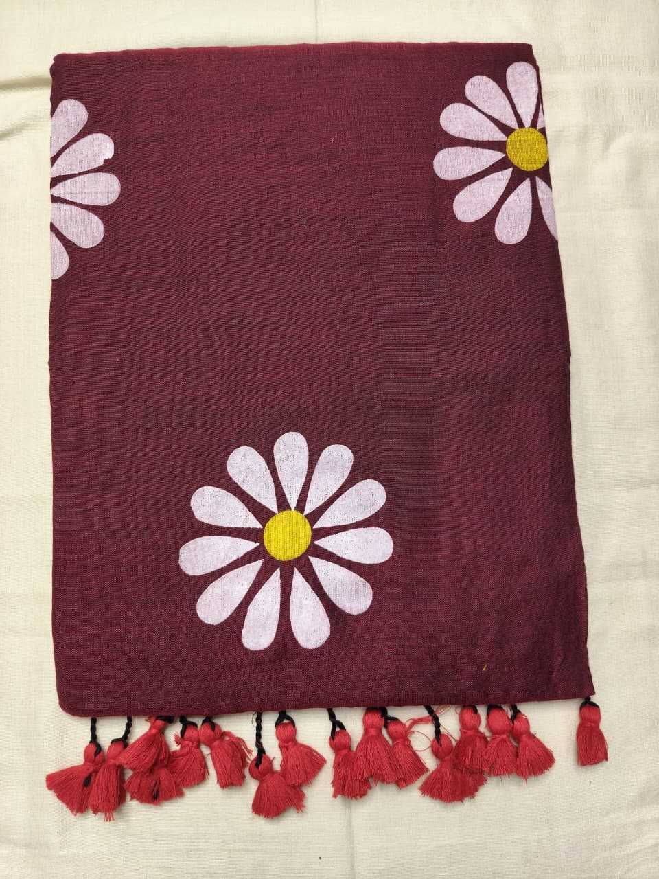 YNF Wholesale Khadi Cotton Hand Printed Saree  | Surat Manufacturer