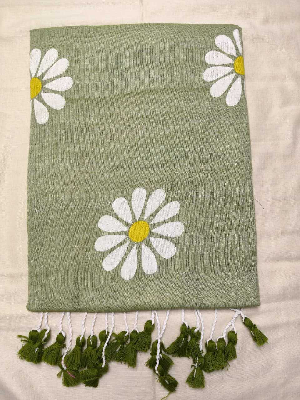 YNF Wholesale Khadi Cotton Hand Printed Saree  | Surat Manufacturer