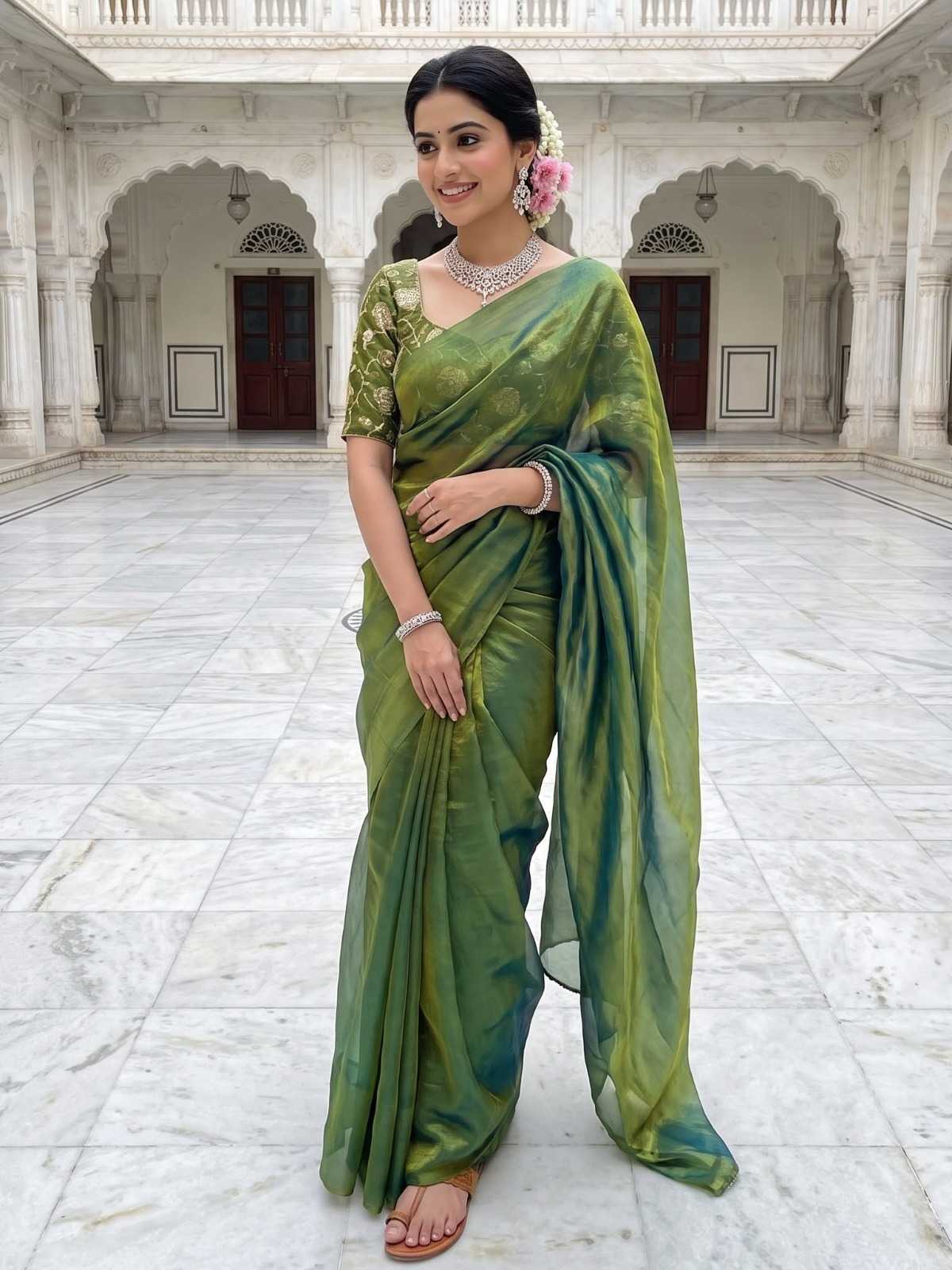 YNF Wholesale Satin Silk Embroidered Sarees  | Surat Manufacturer