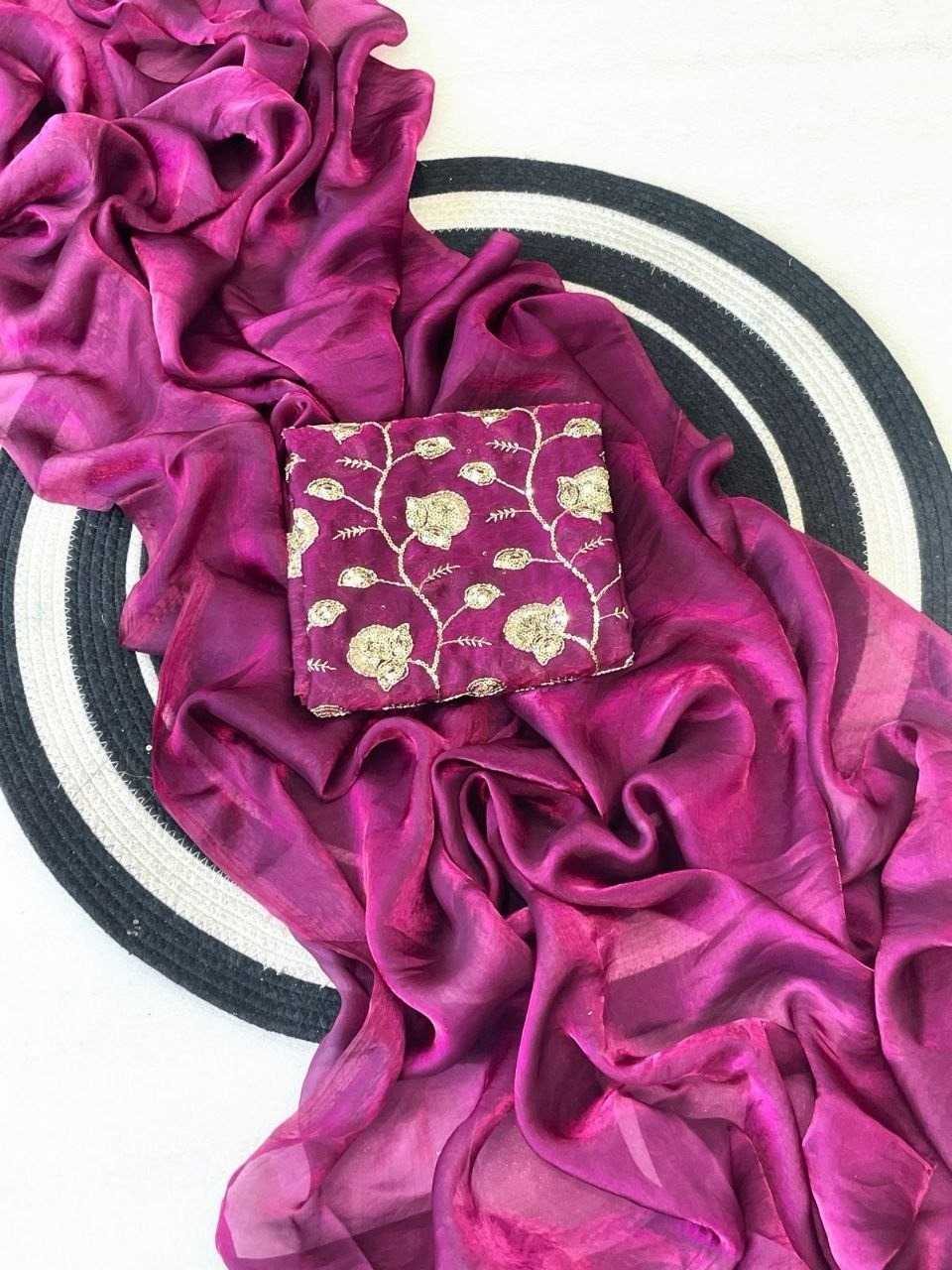 YNF Wholesale Satin Silk Embroidered Sarees  | Surat Manufacturer