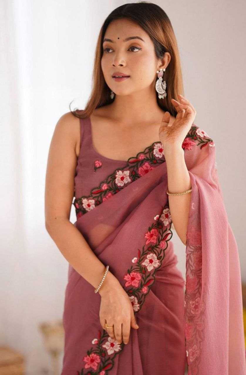 YNF Wholesale Faux Georgette Georgette Sarees  | Surat Manufacturer