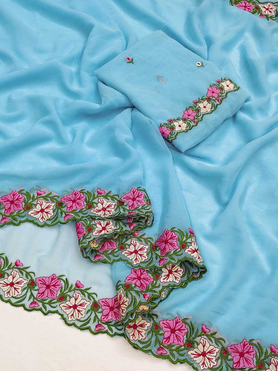 YNF Wholesale Faux Georgette Georgette Sarees  | Surat Manufacturer