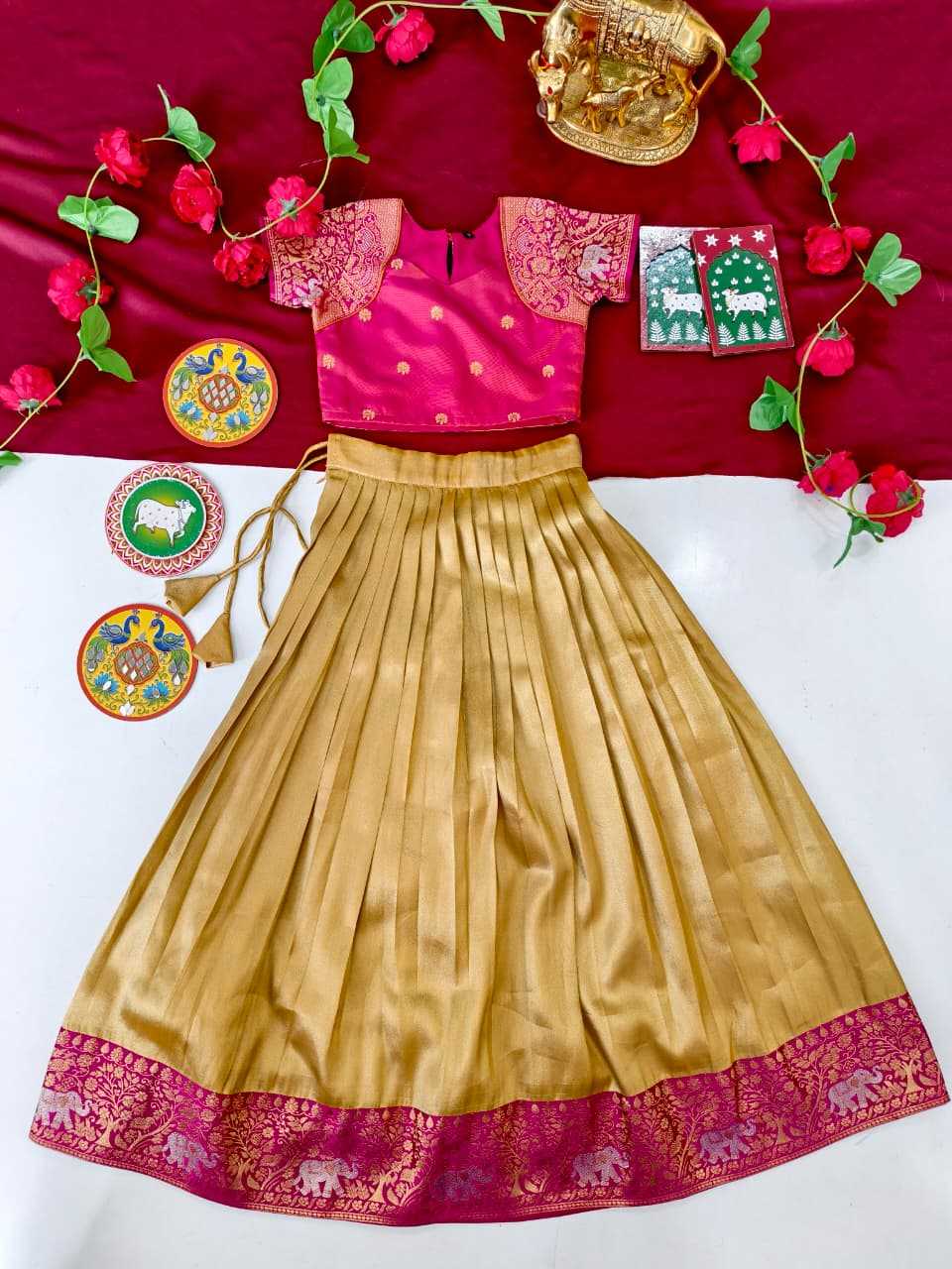 YNF Wholesale Tissue Silk Kids Lehenga  | Surat Manufacturer
