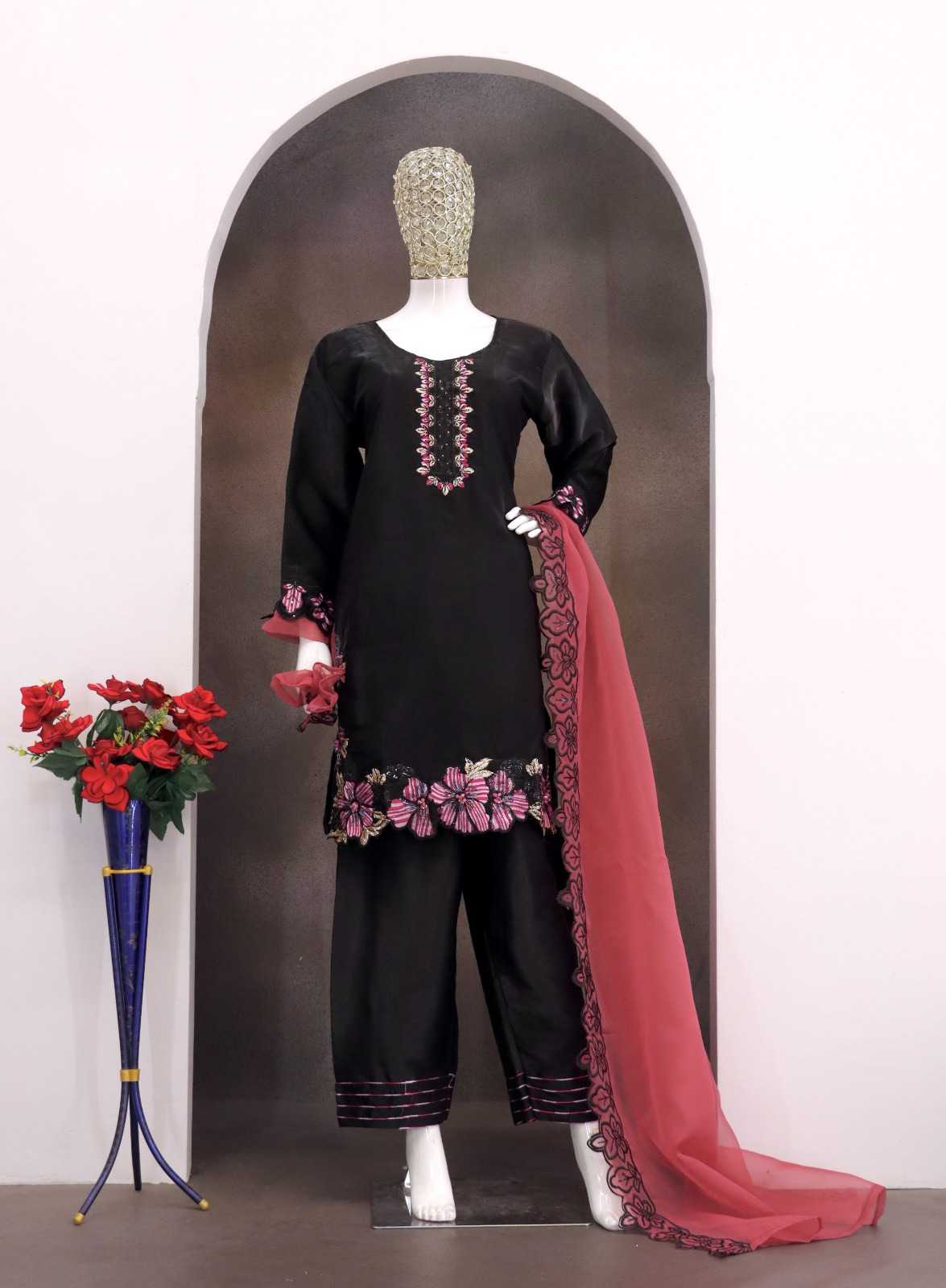 YNF Wholesale Satin Embroidery Suits  | Surat Manufacturer