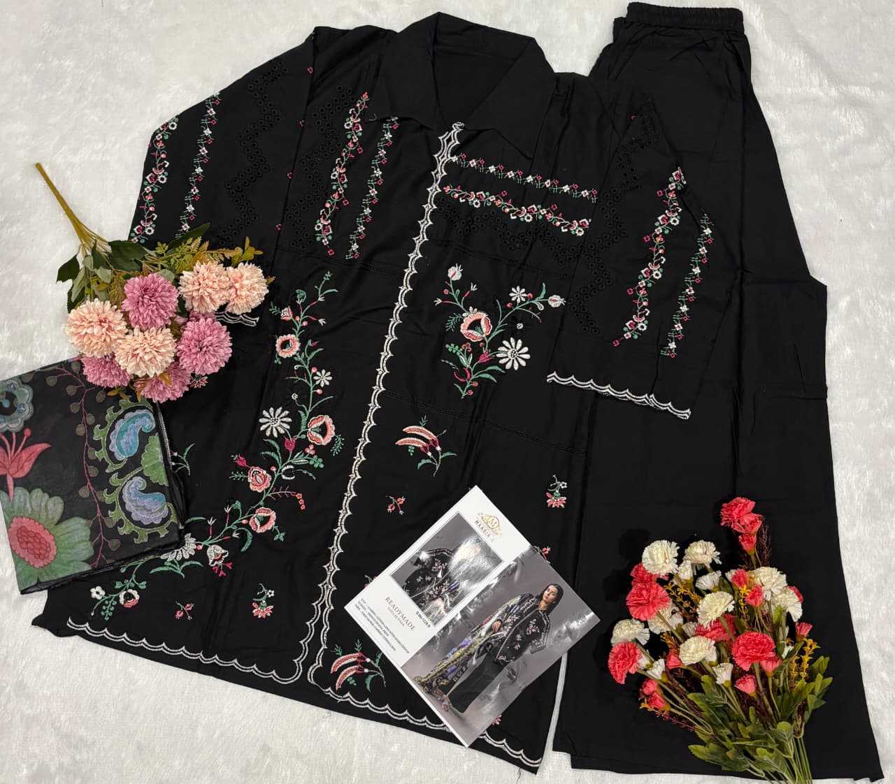YNF Wholesale Cotton Cambric Embroidery Suits  | Surat Manufacturer