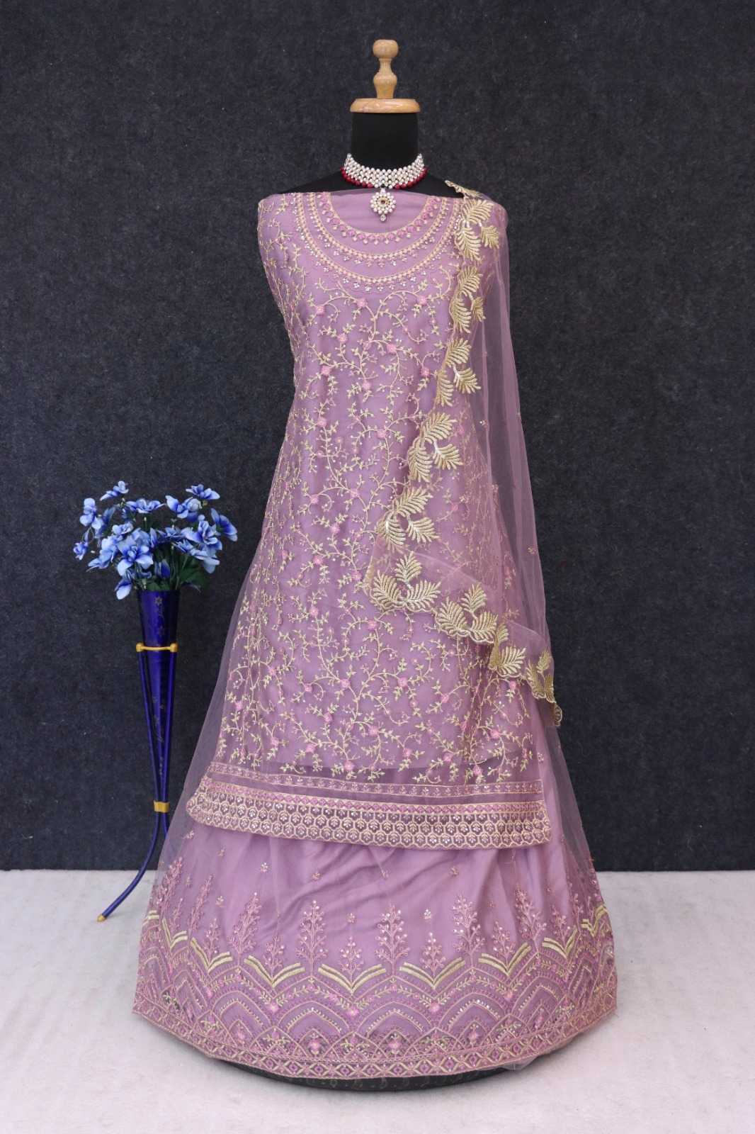 YNF Wholesale Net Embroidery Suits  | Surat Manufacturer