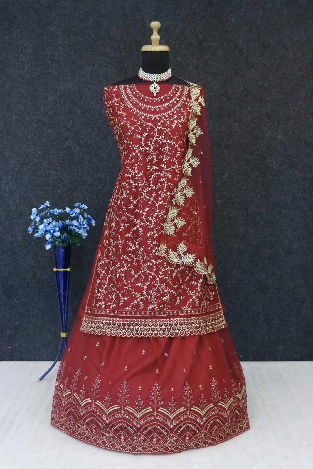 YNF Wholesale Net Embroidery Suits  | Surat Manufacturer