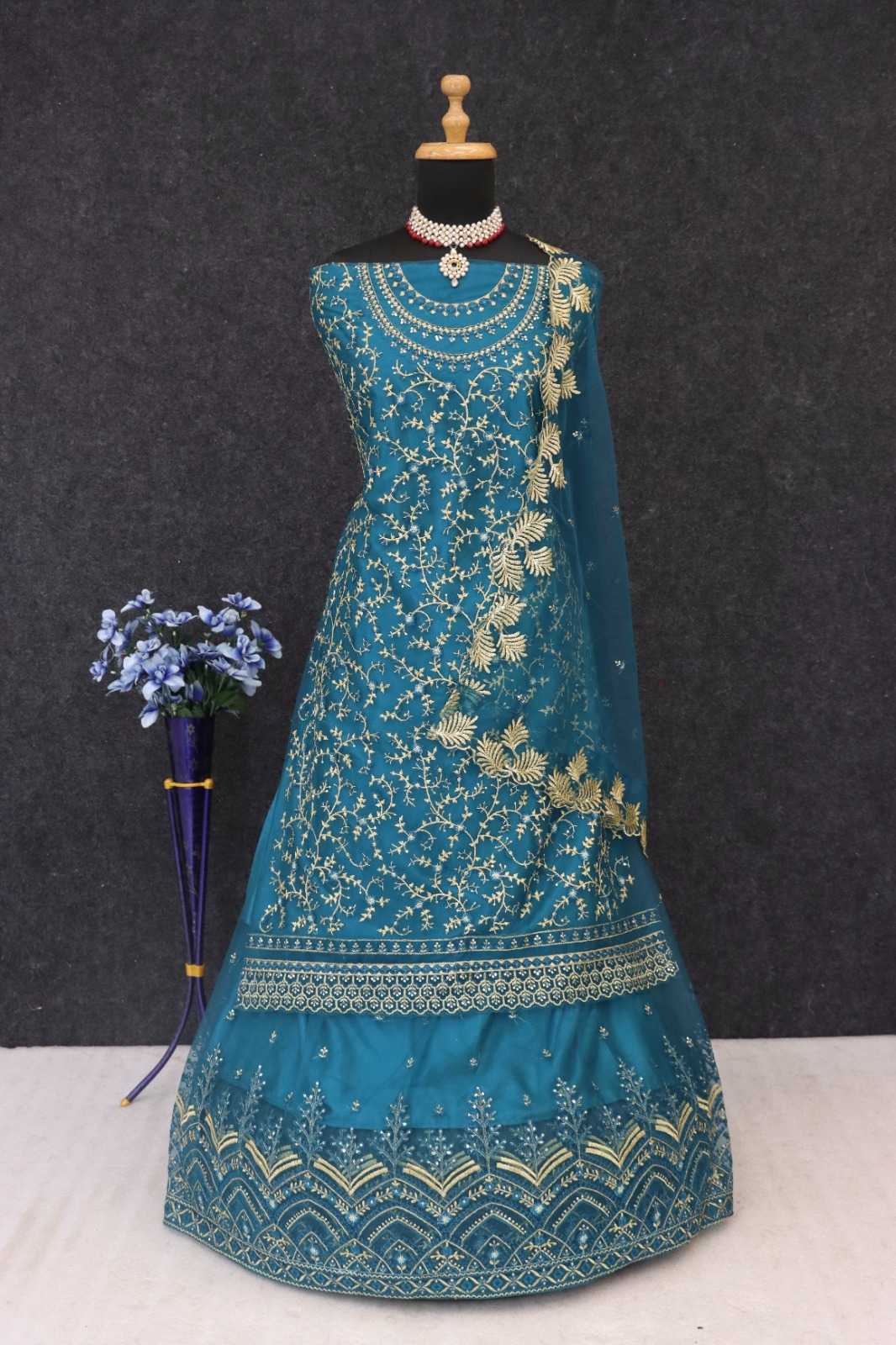 YNF Wholesale Net Embroidery Suits  | Surat Manufacturer