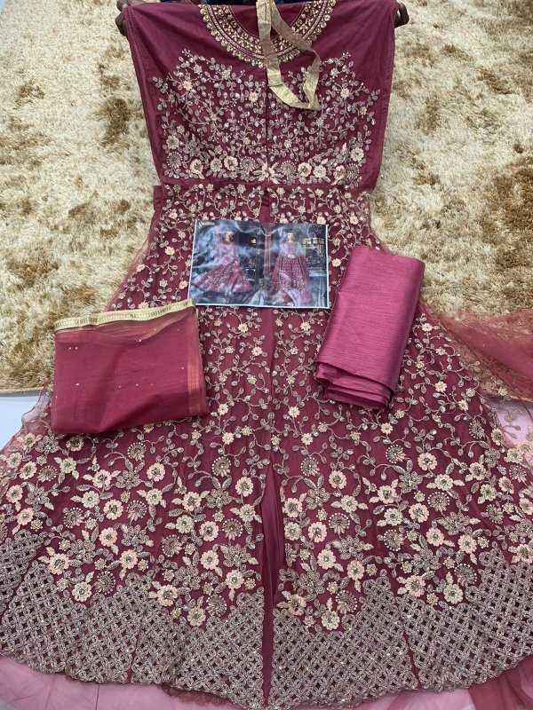 YNF Wholesale Heavy Silk Embroidery Gowns  | Surat Manufacturer