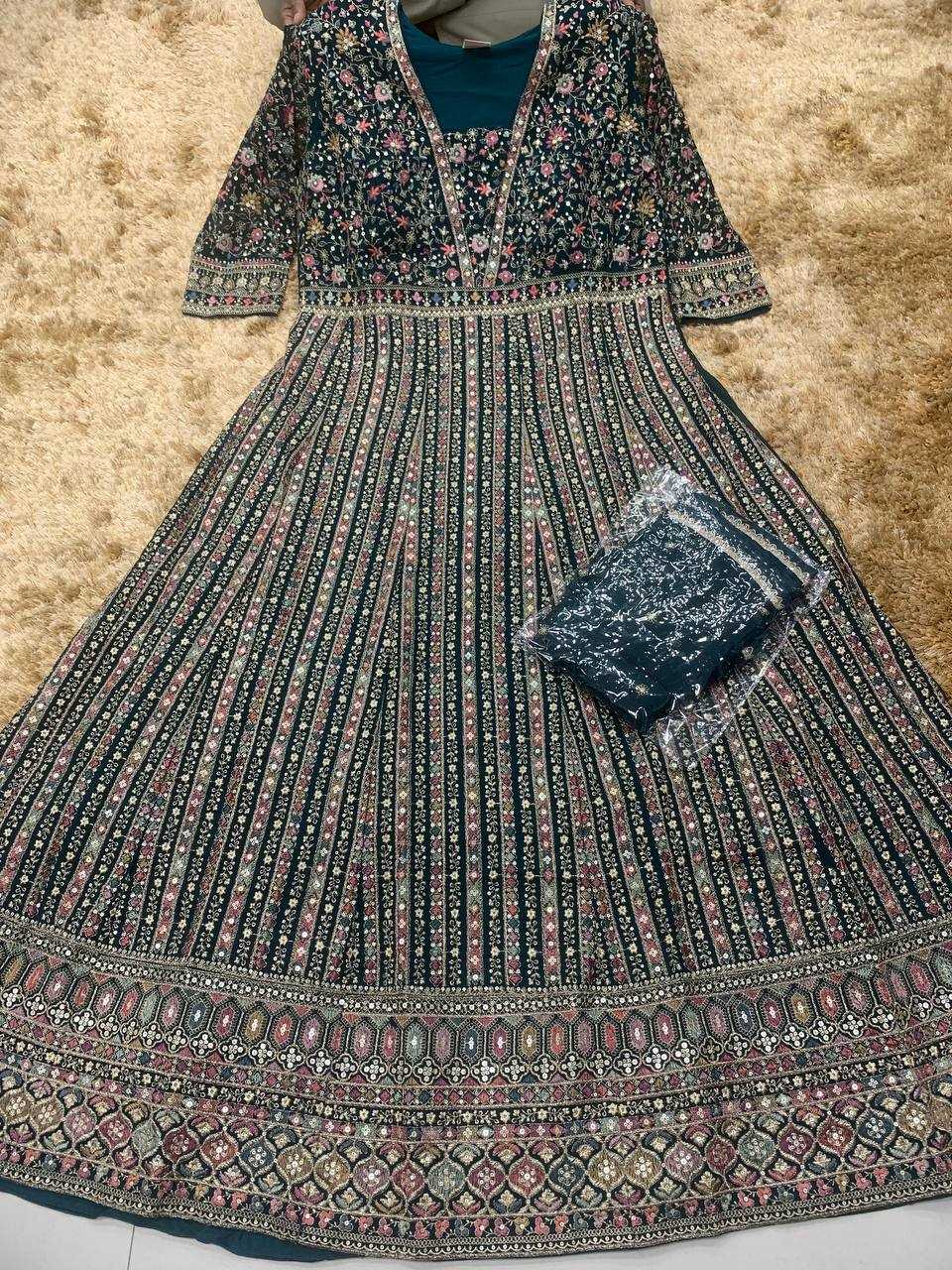 YNF Wholesale Georgette Embroidery Gowns  | Surat Manufacturer