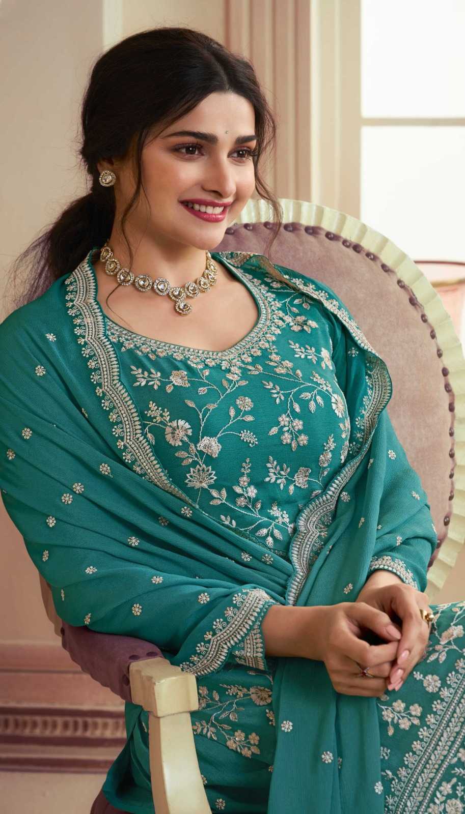 YNF Wholesale Chinon Embroidery Suits  | Surat Manufacturer