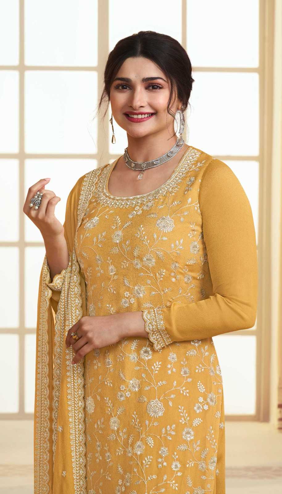 YNF Wholesale Chinon Embroidery Suits  | Surat Manufacturer
