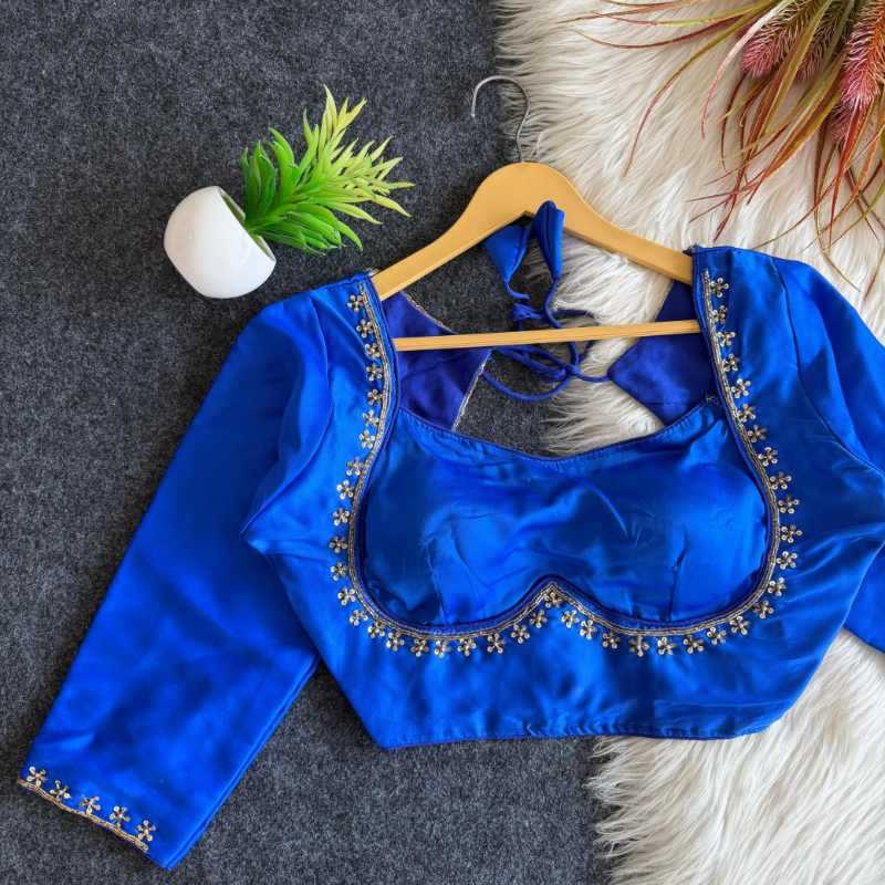 YNF Wholesale Silk Sequence Embroidery Blouse  | Surat Manufacturer