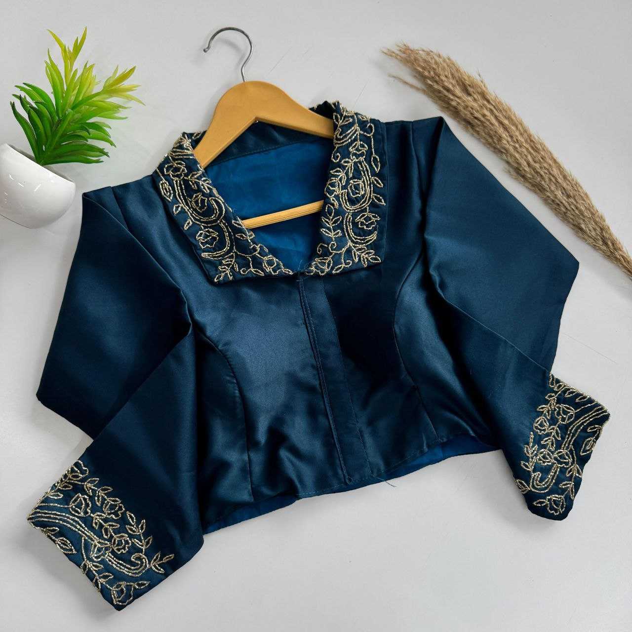 YNF Wholesale Blue Berry Designer Blouse  | Surat Manufacturer