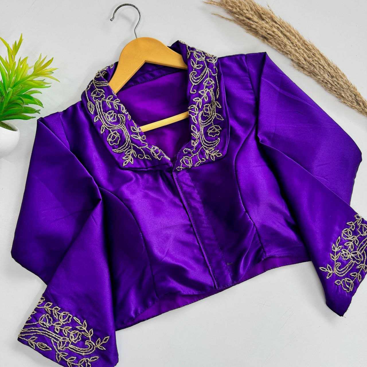 YNF Wholesale Blue Berry Designer Blouse  | Surat Manufacturer