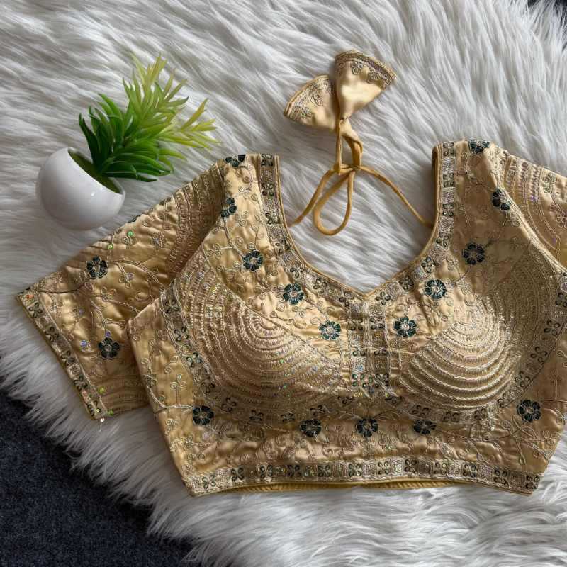 YNF Wholesale Premium Silk Sequence Embroidery Blouse  | Surat Manufacturer