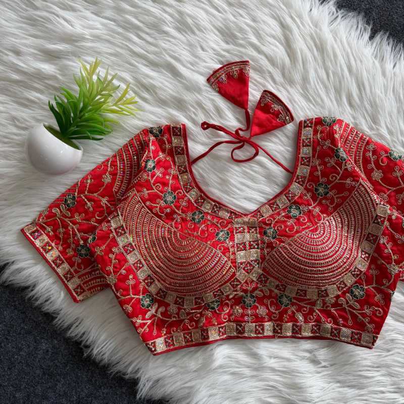 YNF Wholesale Premium Silk Sequence Embroidery Blouse  | Surat Manufacturer