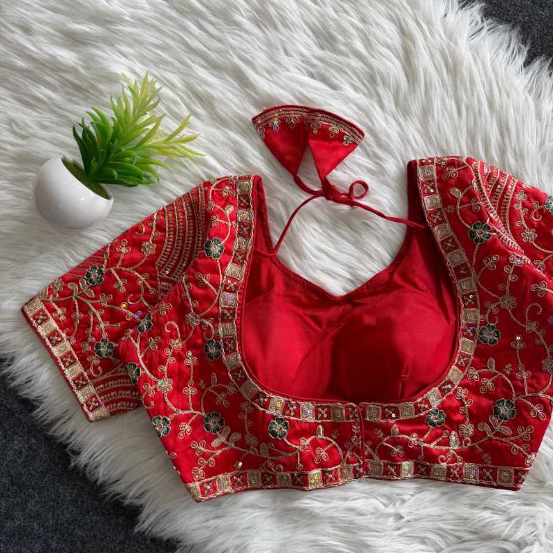 YNF Wholesale Premium Silk Sequence Embroidery Blouse  | Surat Manufacturer