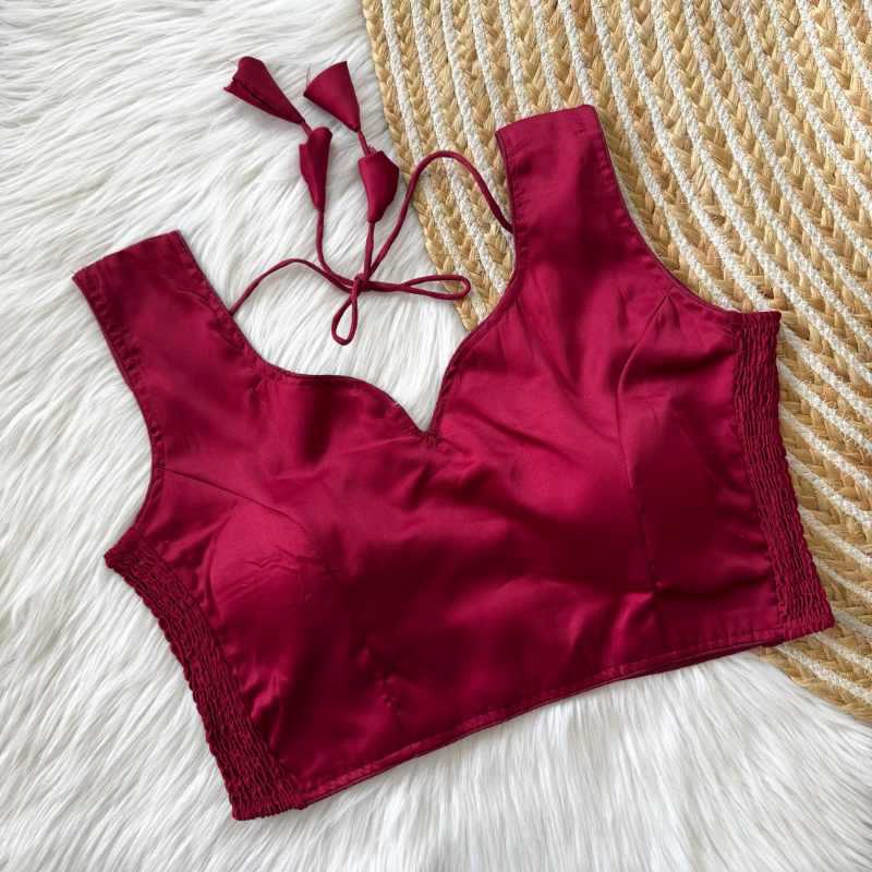 YNF Wholesale Soft Silk Sleeveless Blouse  | Surat Manufacturer