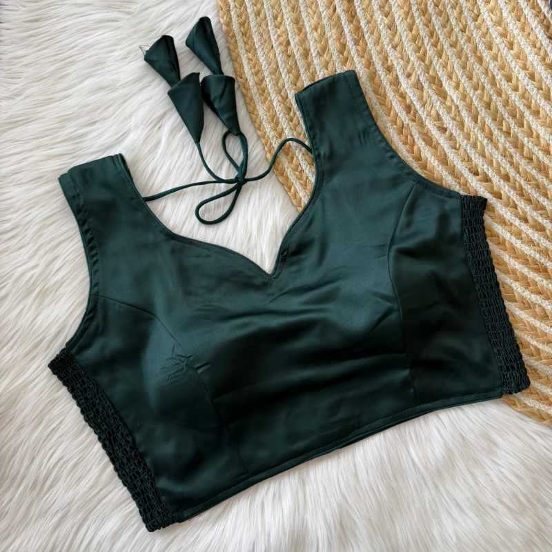 YNF Wholesale Soft Silk Sleeveless Blouse  | Surat Manufacturer
