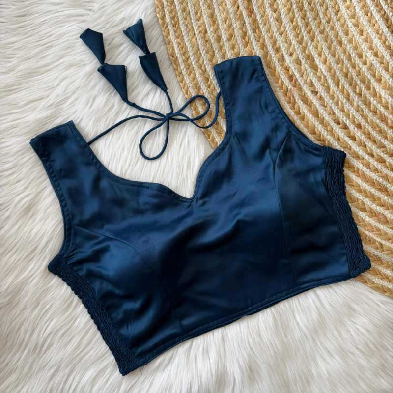 YNF Wholesale Soft Silk Sleeveless Blouse  | Surat Manufacturer