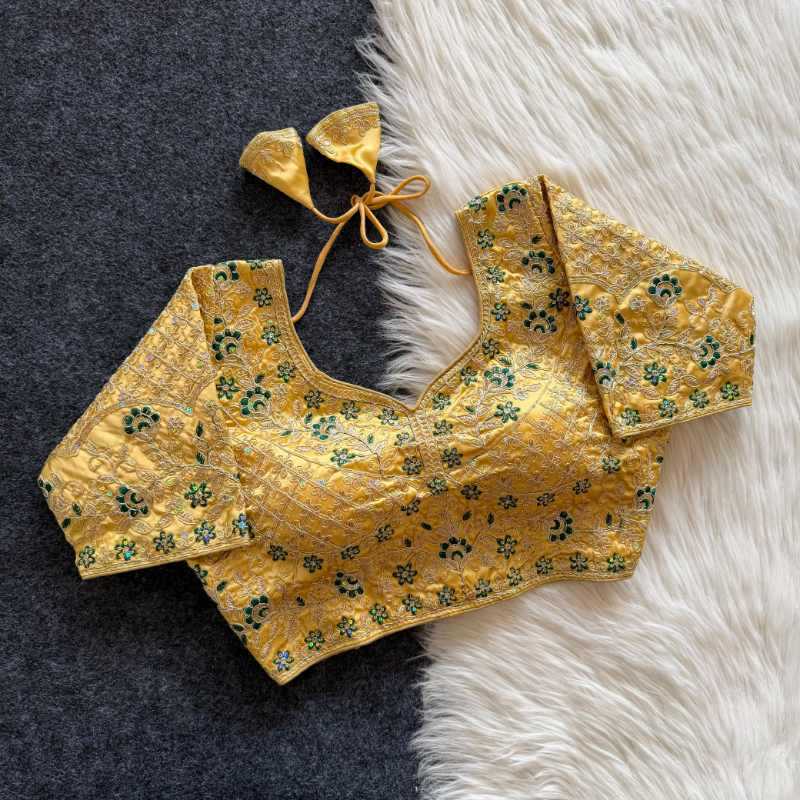 YNF Wholesale Soft Cotton Sequence Embroidery Blouse  | Surat Manufacturer