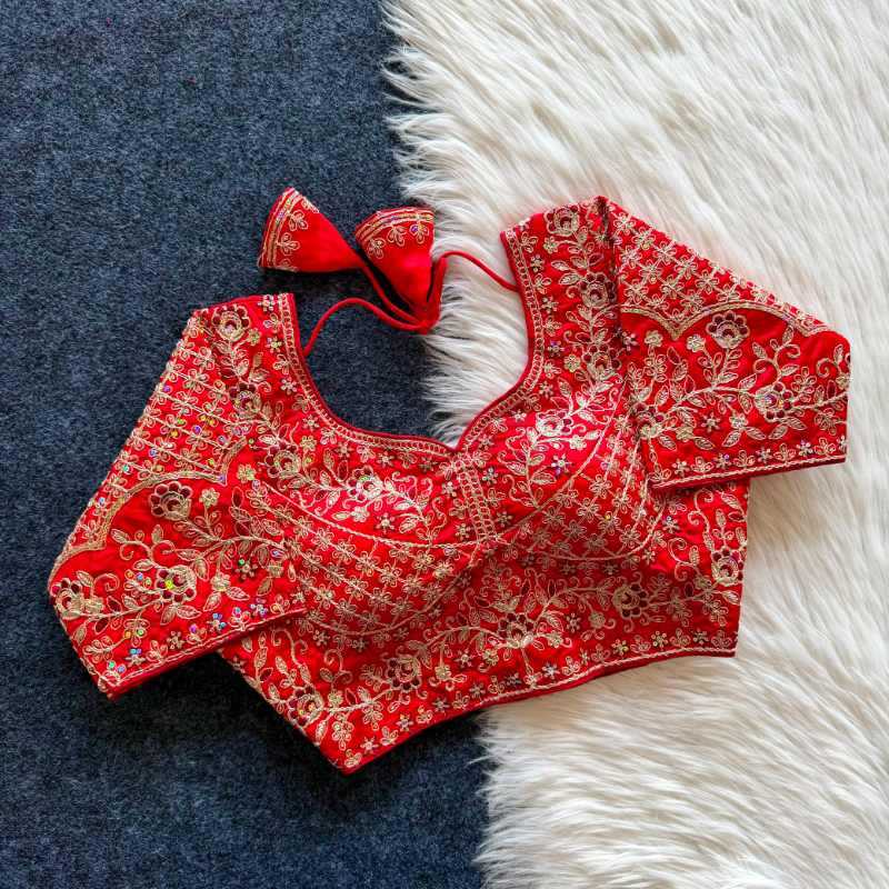 YNF Wholesale Soft Cotton Sequence Embroidery Blouse  | Surat Manufacturer