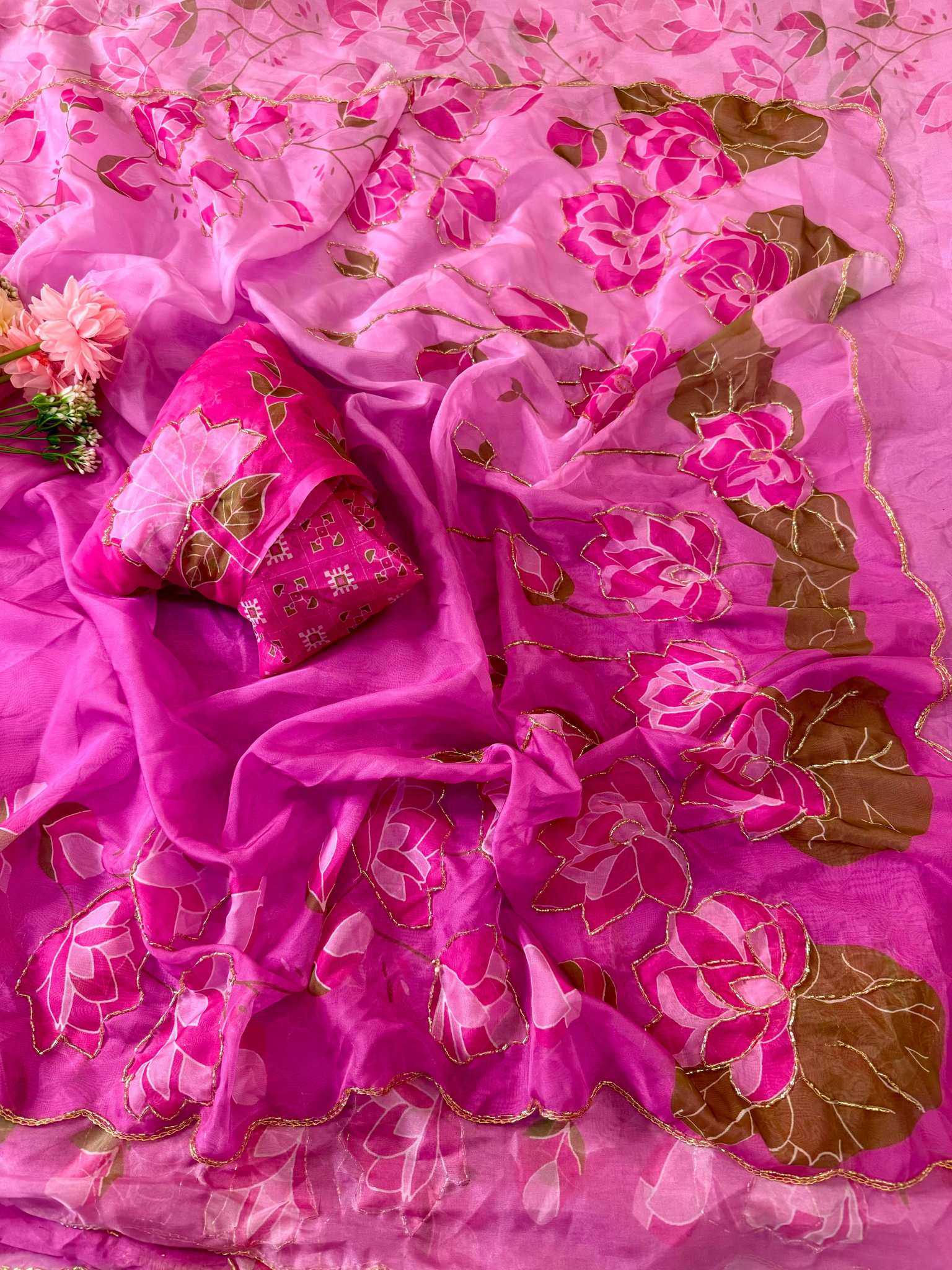 YNF Wholesale Georgette Designer Sarees KESH419 Aahanaa | Surat Manufacturer