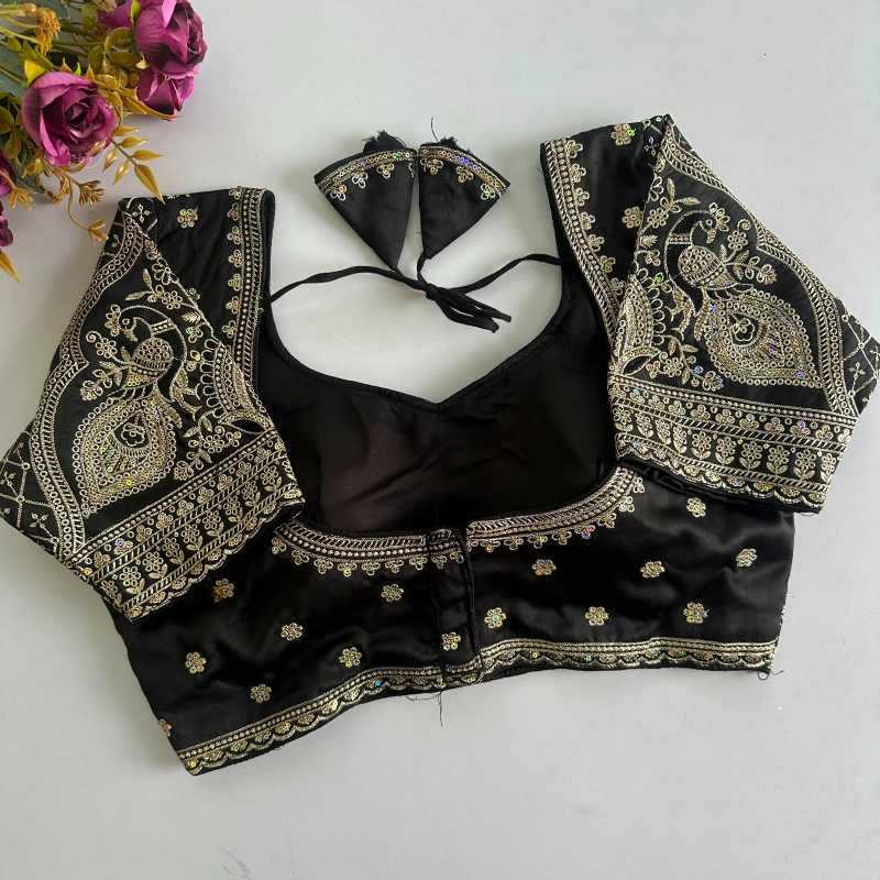 YNF Wholesale Heavy Silk Sequence Embroidery Blouse  | Surat Manufacturer