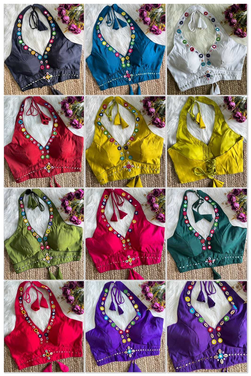YNF Wholesale Heavy Roman Silk Sleeveless Blouse  | Surat Manufacturer