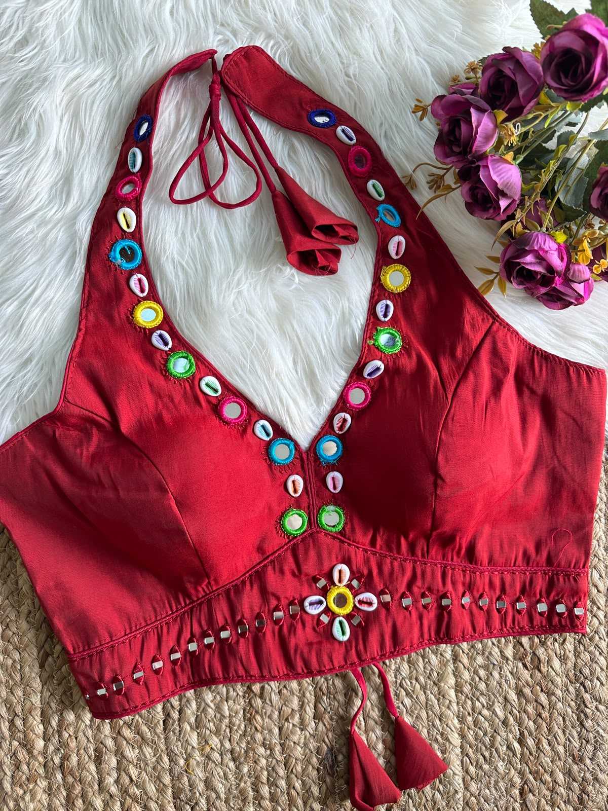 YNF Wholesale Heavy Roman Silk Sleeveless Blouse  | Surat Manufacturer