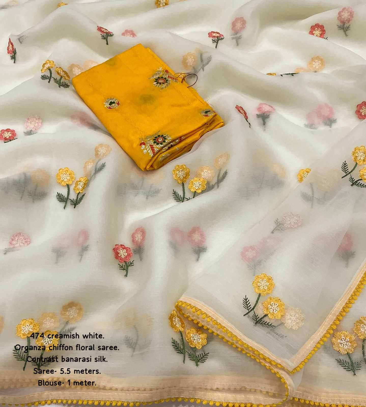 YNF Wholesale Cotton Embroidered Sarees  | Surat Manufacturer